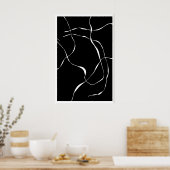Impression de lignes abstraites noir et blanc - Co (Cuisine)