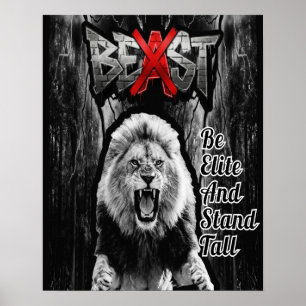 Impression de Lion BEAST, Affiche de valeur en Pap