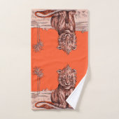 impression de lion souriant (Serviette à main)