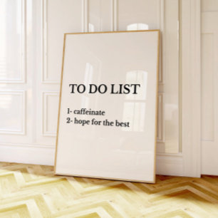 Impression de liste de tâches amusante pour bureau