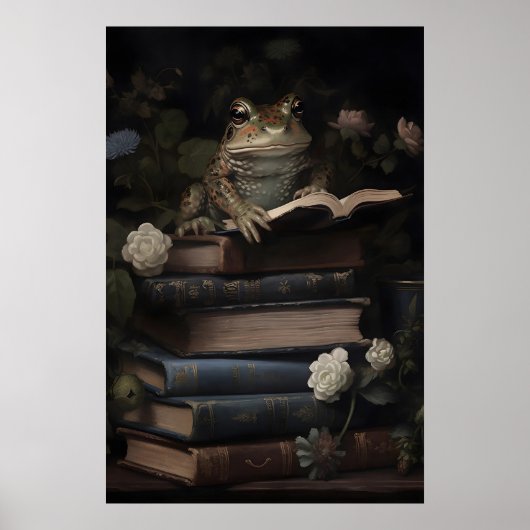 Impression de livres de fleurs de grenouille vinta (Devant)
