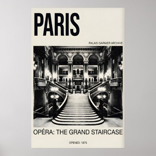 Impression de l'Opéra de Paris - Grand Escalier du (Devant)