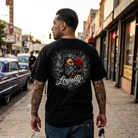 Impression de loyauté T-Shirt dos frappé