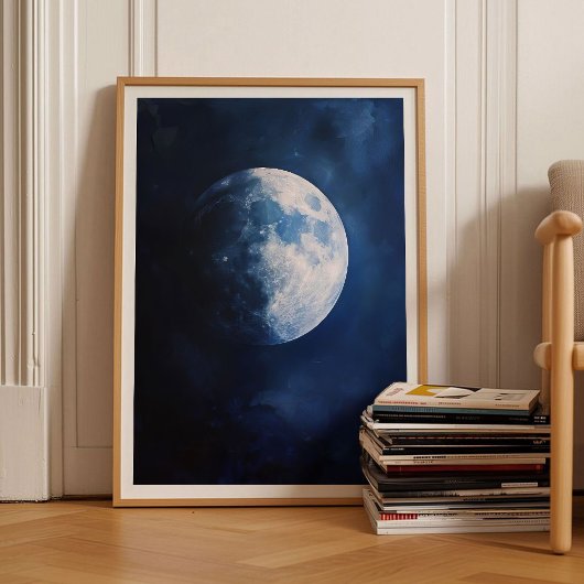 Impression de Lune Affiche de Lune Peinture de Cie