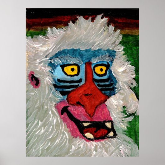 Impression de mandrill, papier d'affiche de valeur (Devant)