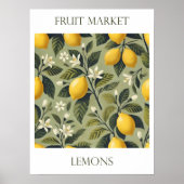 Impression de marché de fruits de citron vintage | (Devant)