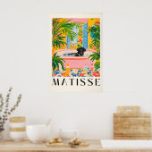 Impression de Matisse Labrador noir Tropical drôle (Cuisine)