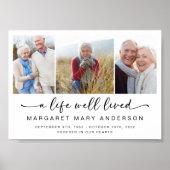 Impression de mémorial photo d'une vie bien vécue (Devant)