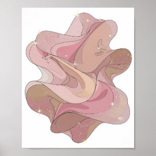 Impression de mode ART ABSTRAIT Argent Clair
