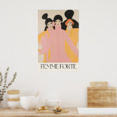 Impression de mode Art Déco de femmes fortes Illus (Cuisine)