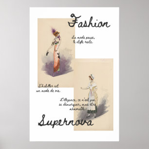 Impression de mode parisienne vintage –