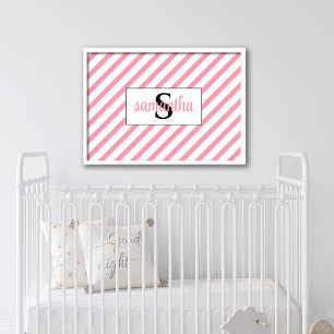 Impression de monogramme initial pour la nurserie