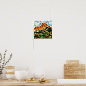 Impression de montagne à l'aquarelle (Cuisine)
