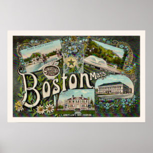 Impression de monuments historiques de Boston vint