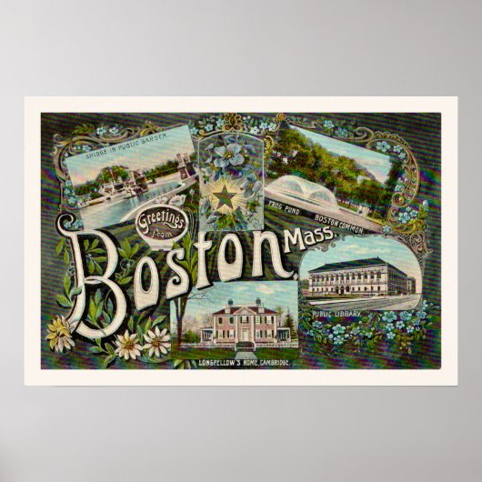 Impression de monuments historiques de Boston vint (Devant)
