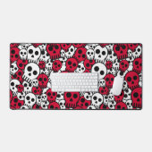 Impression de motif crâne gothique cerise (Clavier et souris)