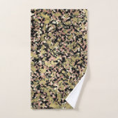 Impression de motif de camouflage noir vert rose o (Serviette à main)