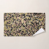 Impression de motif de camouflage noir vert rose o (Serviette à main)