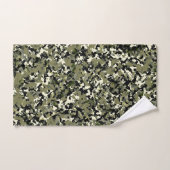 Impression de motif de camouflage vert noir crème (Serviette à main)