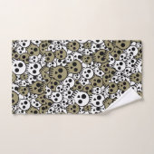 Impression de motif de crâne gothique or (Serviette à main)