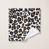 Impression de motif de fourrure de gros chat léopa (Gant de toilette)