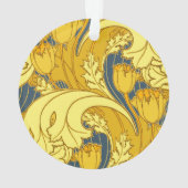 Impression de motif de tulipe : Art nouveau bleu j (dos)