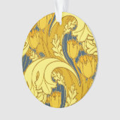 Impression de motif de tulipe : Art nouveau bleu j (devant)