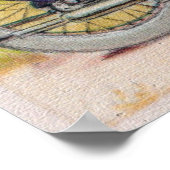 Impression de moto vintage violet F.N. (Coin)