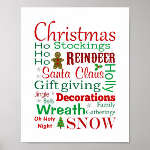 Impression de mots de Noël