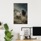 Impression de moutons antiques, Ferme de moutons n (Bureau à domicile)