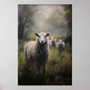 Impression de moutons dans un pré, Dark Academia C