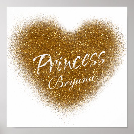 Impression de mur de nurserie de coeur de PRINCESS (Devant)
