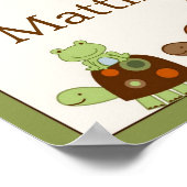 Impression de nom d'art mural de nurserie Tortue G (Coin)
