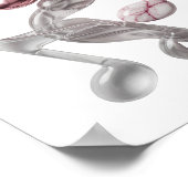 Impression de NOTES DE MUSIQUE en argent brillant (Coin)