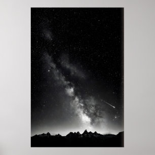 Impression de nuit étoilée Voie lactée au-dessus d