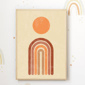 Impression de nurserie arc-en-ciel boho décoration