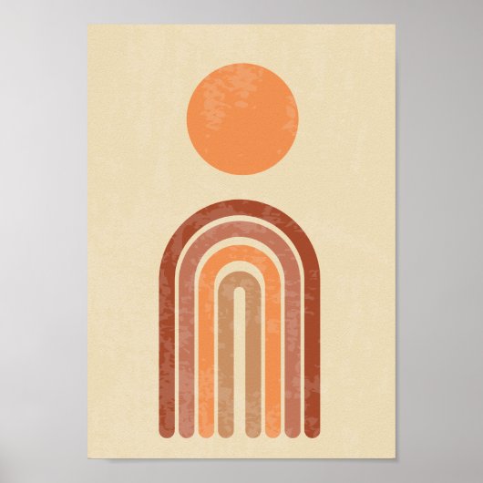 Impression de nurserie arc-en-ciel boho décoration (Devant)