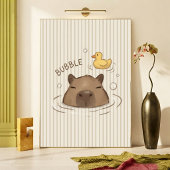 Impression de nurserie d'animaux Capybara Bubble B