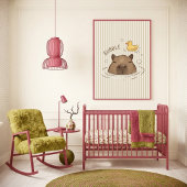 Impression de nurserie d'animaux Capybara Bubble B