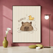 Impression de nurserie d'animaux Capybara Bubble B