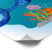 Impression de nurserie de baleine Poster pour cham (Coin)