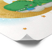 Impression de nurserie de dinosaure de lune Poster (Coin)