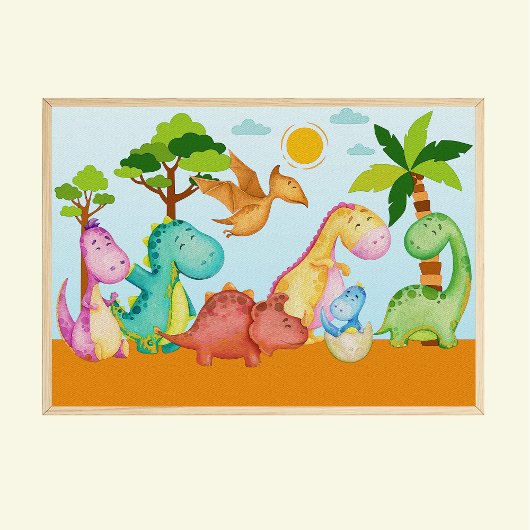 Impression de nurserie de dinosaures Affiche de di