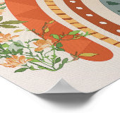 Impression de nurserie de fleurs arc-en-ciel Boho  (Coin)