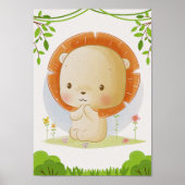 Impression de nurserie de lion Poster pour chambre (Devant)