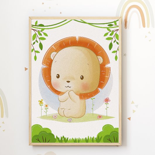 Impression de nurserie de lion Poster pour chambre