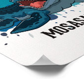 Impression de nurserie de Mosasaure Poster pour ch (Coin)