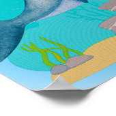 Impression de nurserie de requin Poster pour chamb (Coin)