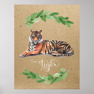 Impression de nurserie de safari tigre