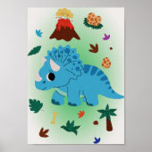 Impression de nurserie Dino Affiche de dinosaures (Devant)